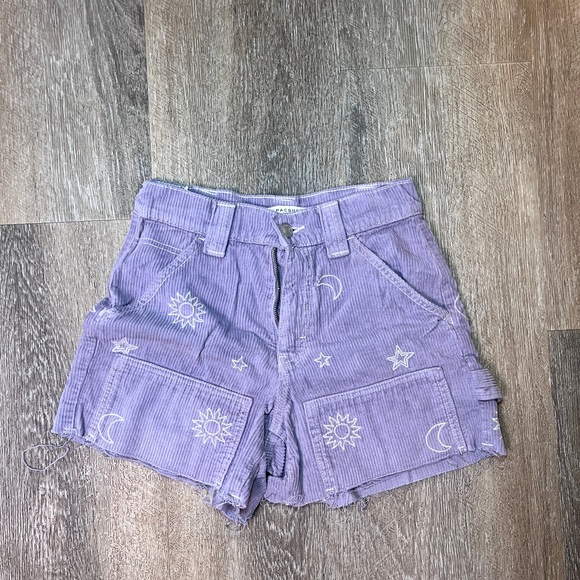 PacSun Pants - PacSun Lilac Corduroy Shorts Y2K Cargo Utility High Waist Purple Size 24